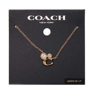 NEW Coach “C” Crystal Cluster Necklace